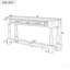 Console Console de 63 po de long avec tiroirs et tablette pour le vestibule, le couloir et le salon (bleu marine, ancien SKU: WF299371AAM)