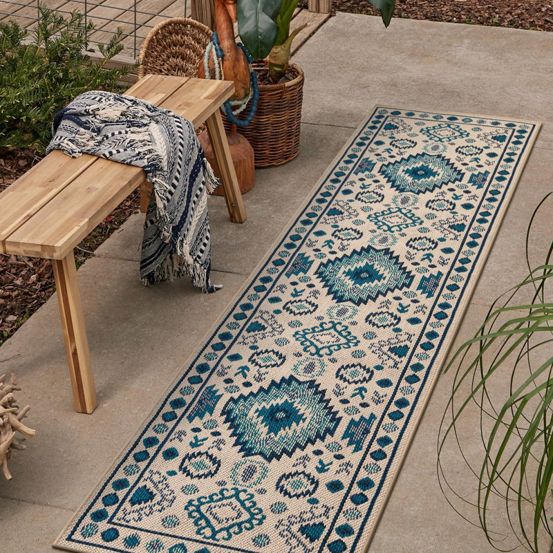 Tapis intérieur / extérieur Marlenia Marlenia, Tapis de couloir 2 pi x 8 pi