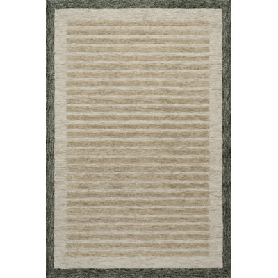 Carmeon Hamilton Caly Modern Bordered Wool Rug