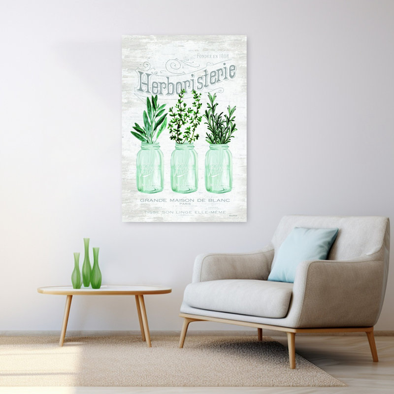 Charming Kitchen Herbs Spring Art, 48" H x 32" W