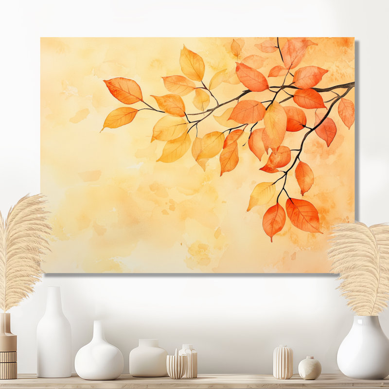 Feuilles d'automne au Canada - décor floral en métal, feuilles, H 24 po x l 32 po