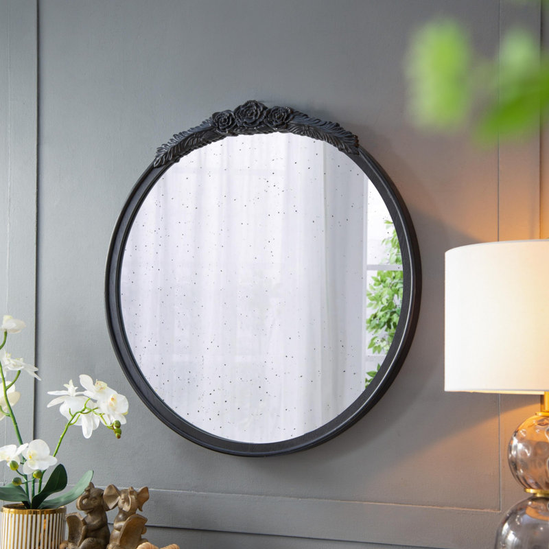 Miroir Langosta, 30,1 po x 29,1 po, Noir