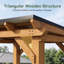 Pavillon de jardin grillagé avec toit en métal à toit rigide, pavillon de barbecue extérieur en bois de cèdre avec tablettes latérales et rail de bar