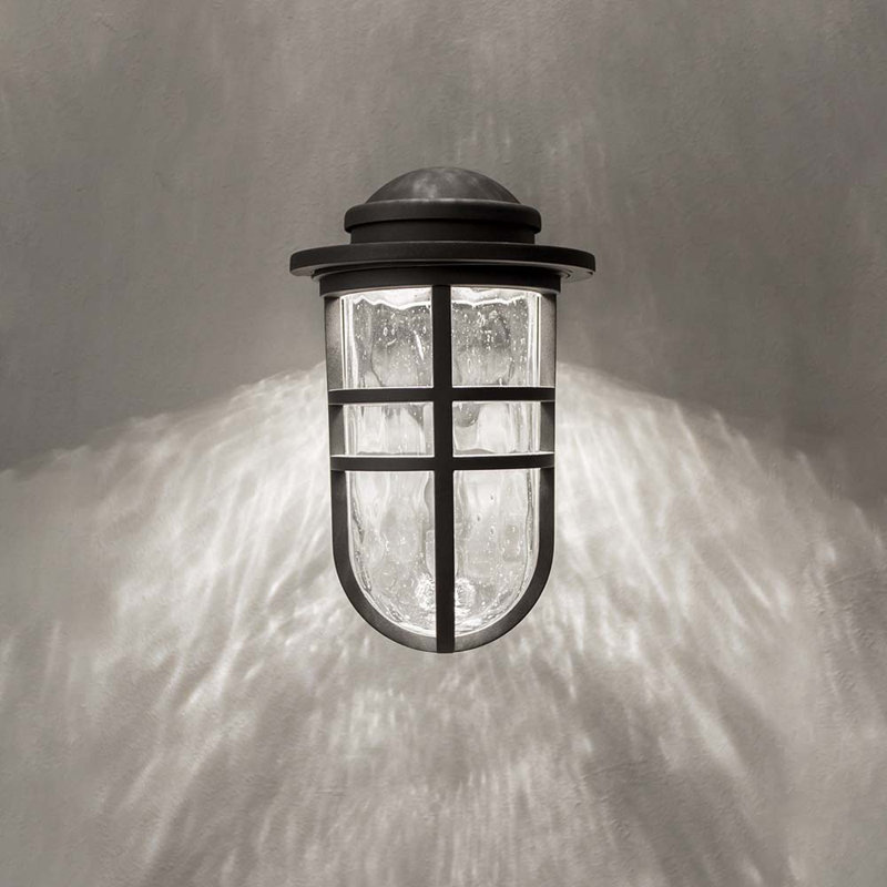 Steampunk 1 - Light LED Outdoor Wall Lantern, Bronze, 12.75" H x 8.25" W x 9.375" D