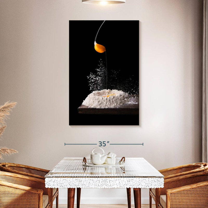 Senne Putting Egg In Flour, 48" H x 32" W