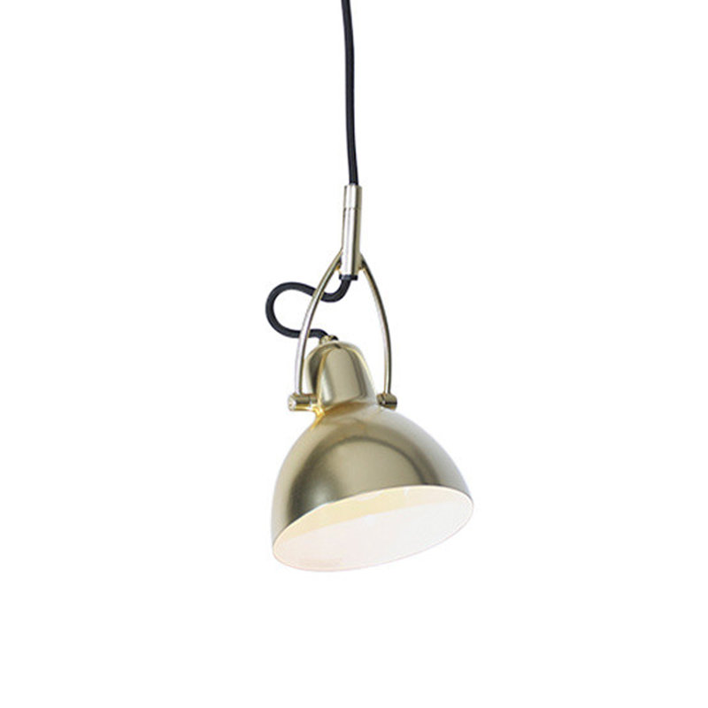 Krauss 1 - Light Single Pendant, Brushed Brass, 7.9" H x 8.6" W x 8.6" D
