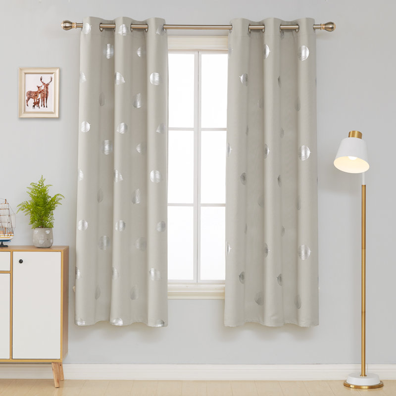 Víctor Room Darkening Curtain Pair, Light Beige, 42" W x 83" L