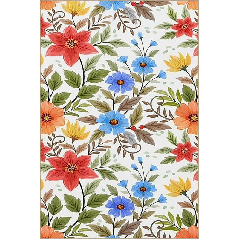 Tapis décoratif coloré à motif floral multicolore, Tapis de couloir 3 pi 3 po x 9 pi 10 po
