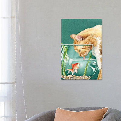 Something's Fishy 1 Piece Wrapped Canvas Painting