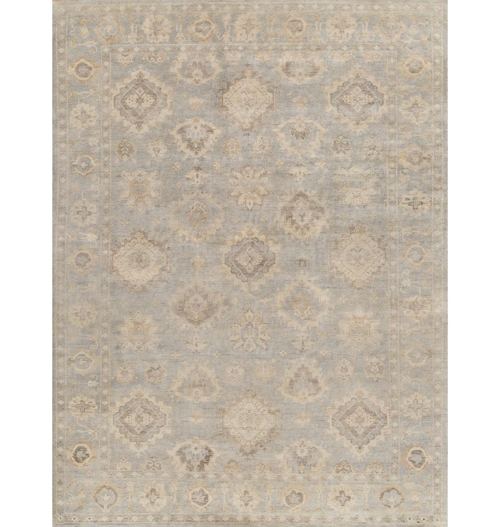 Exquisite Rugs Antique Weave Oushak Handmade Hand Knotted New Zealand Wool Light Blue Area Rug EXQUISITE RUGS Rug 