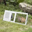 Cage extérieur en bois en forme de A pour lapins, mini-poulailler ou petits animaux, avec plateau et grillage. Avec plateau et grillage.