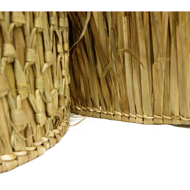 Natural Mexican Palm Thatch Runner Roll for Tropical Decor