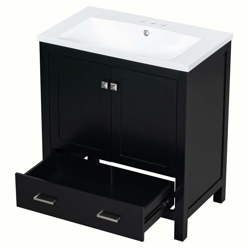29.4'' Single Bathroom Vanity Base Only, Black