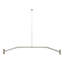 Neo-Angle Brass Shower Rod with Ceiling Support-68509629