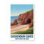 Cushendun Caves, Northern Ireland - Romantic Coastal Travel Poster Of Sea-Carved Cliffs And Hidden Coves. Giclee Print On Wrapped Canvas. Wall Art, Home Decor - Natural Landmarks, Northern Ireland - Wrapped Canvas Print-992840414