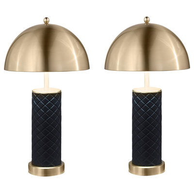 Ensemble de 2 lampes de table Katheryn Black Dome