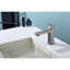 Robinet de salle de bain gris 1,5 / GPM, fabrication en zinc, poignée à fixation sur le comptoir, aspect moderne-121639209