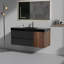 Ensemble de meuble-lavabo mural simple 48 po avec comptoir à surface solide 48 po-267161512