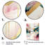 Abstrait géométrique géométrique rose et vert II - 3 pièces sur toile-87918204-87918207