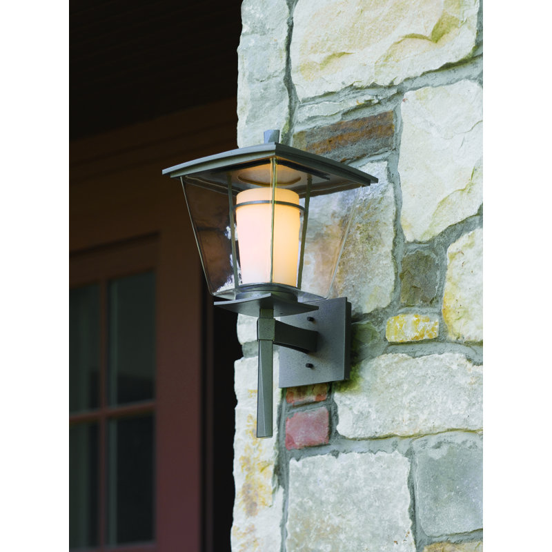Beacon Hall 1 - Bulb Outdoor Wall Lantern, Coastal Dark Smoke, 17.6" H x 8.9" W x 9.4" D