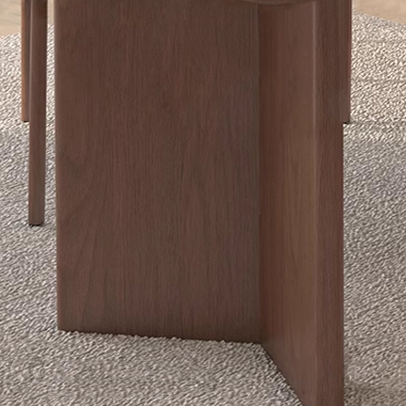 Creamy style rectangular solid wood rock table