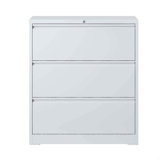 File Cabinet 3 Drawer, White Filing Cabinet With Lock, Lockable File Cabinet, Locking Metal File Cabinet For Legal/Letter/A4/F4 Size