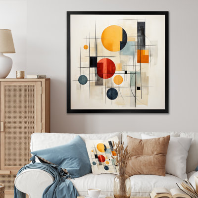 Motif géométrique coloré Mid Century I - impression