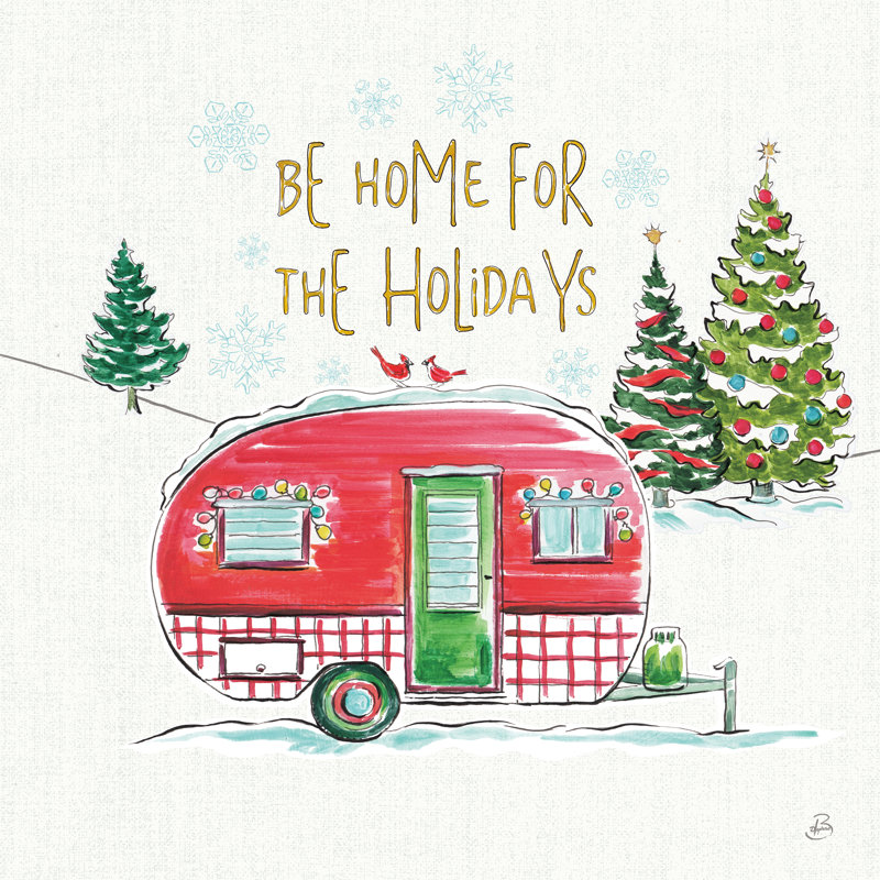 Christmas In The Country V by Daphne Brissonnet - Wrapped Canvas Painting, 30cm H x 30cm W x 3.8cm D