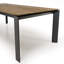 Eliass Extendable Oak Solid Wood Top Metal Base Dining Table
