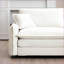 Repose-pieds avec repose-pieds en velours côtelé rétro-moderne, beige, convient aux canapés 2/3/4 places | Structure en bois | Pieds noirs-829857952