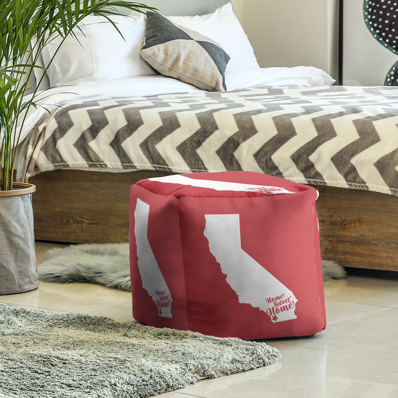 Repose-pieds cube san diego home, Rouge