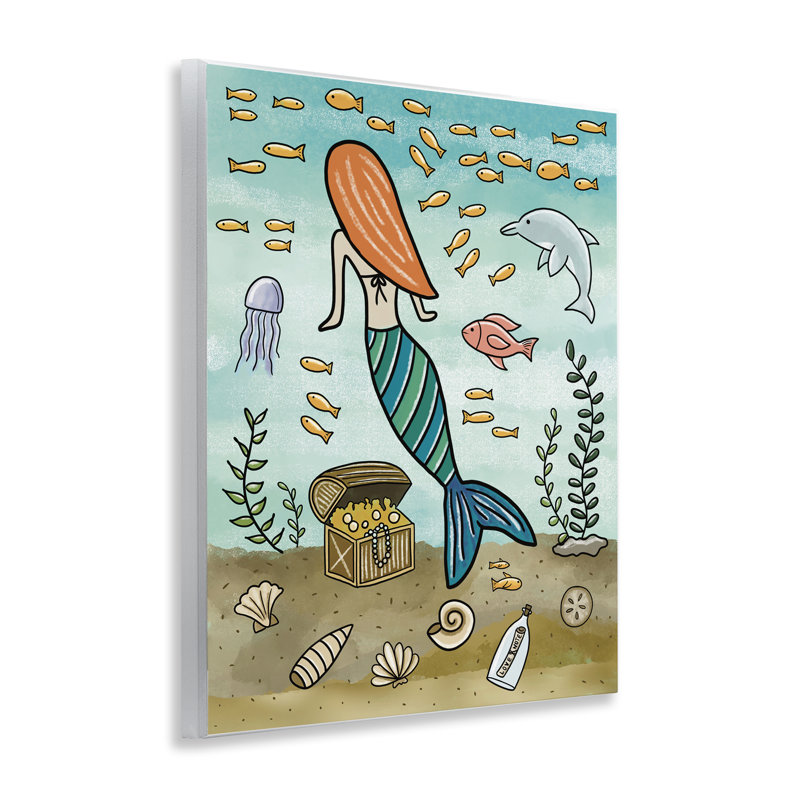 Plaque murale «Mermaid Treasure Love Note», design par Jennifer Stith