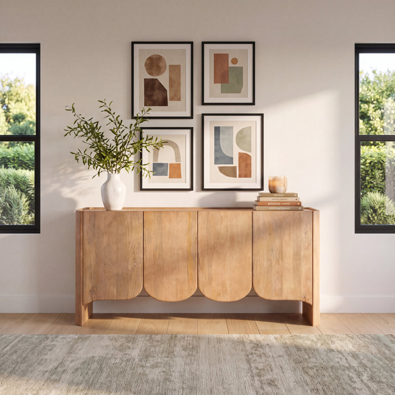 Delway 4 Door Wood Sideboard