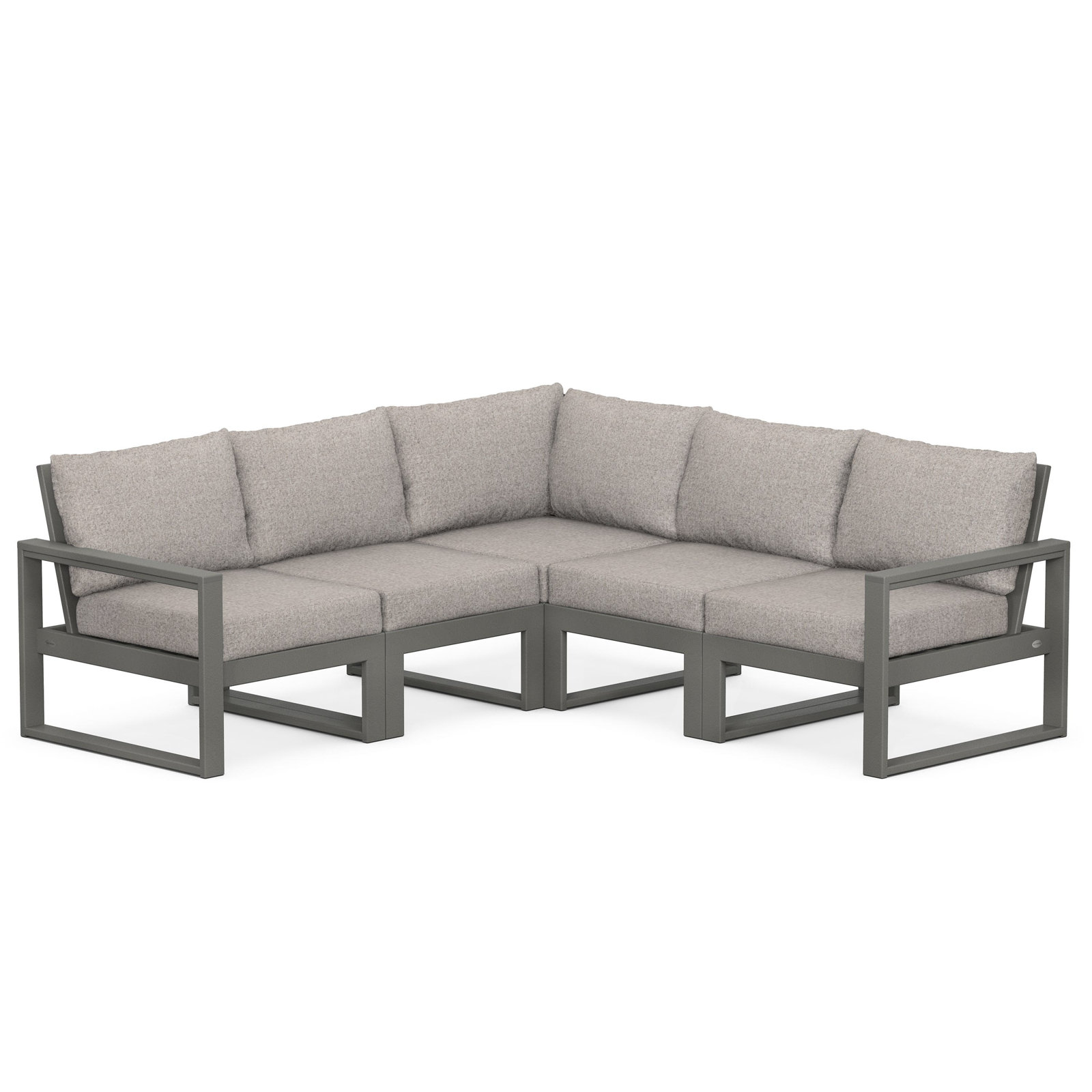 EDGE 5 - Person Seating Group with Cushions, Teak, Natural