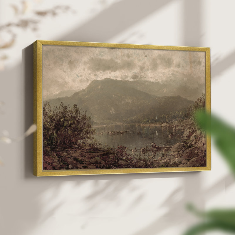 Paysages rétro-DC XXVII-impression encadrée - réaménageable, H 16 po x l 20 po, Doré