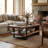 Modern Rustic Solid Wood Coffee Table, 51x23x18