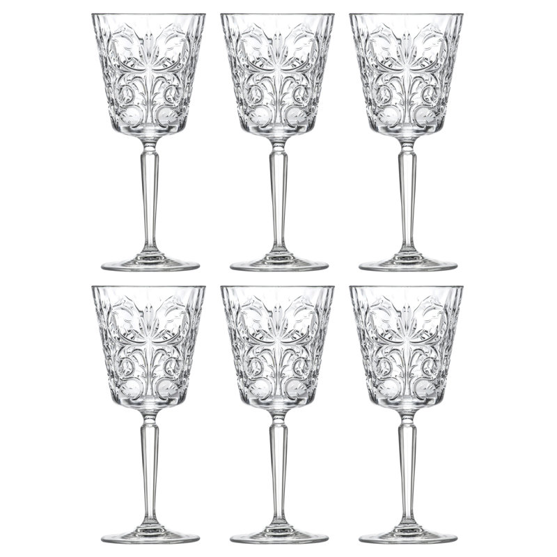 À piede en cristal 11 oz Rosado