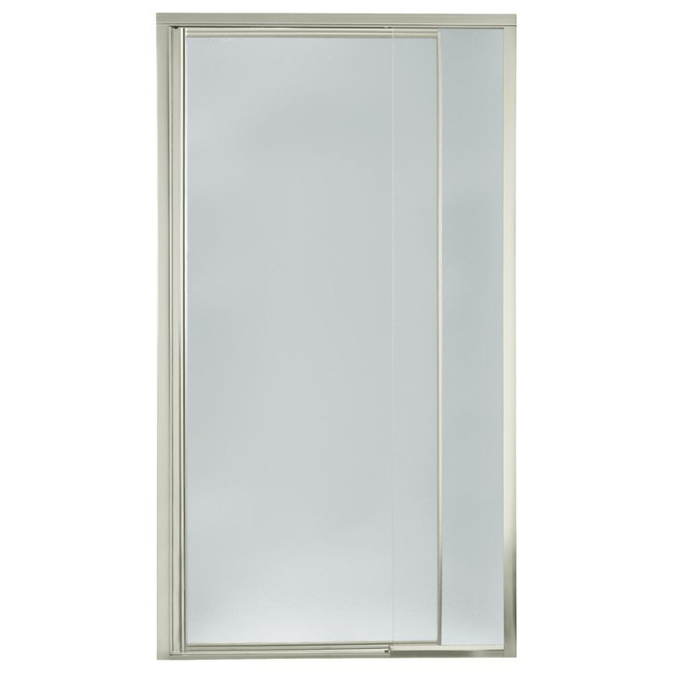 Vista Pivot II 48'' W x 69'' H Pivot Framed Shower Door with Frosted Glass