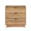 Table de chevet, table de chevet pour chambre à coucher, table de bout avec 3 tiroirs Chaunta, l 26,5 po x H 26,75 po x P 16 po, chêne naturel-475298693