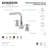 Kingston Brass Concord Two-Handle 3-Hole Deck Mount Widespread Bathroom Faucet with Brass Pop-Up Drain-30370104