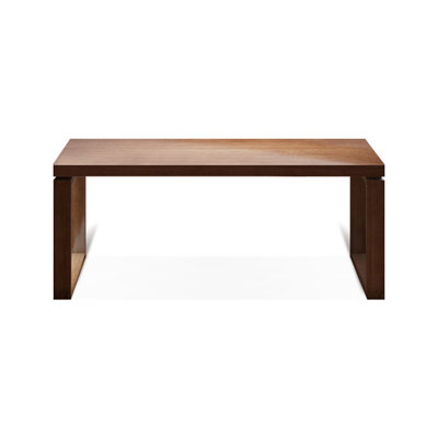Bureau rectangulaire en bois massif noyer clair