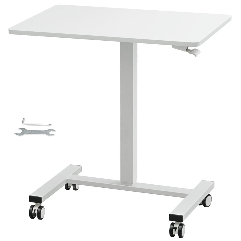 Latichia Adjustable Metal Base Computer Desk