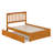 Mission Solid Wood Platform Bed with Panel Footboard and Roll Out Trundle-96140412