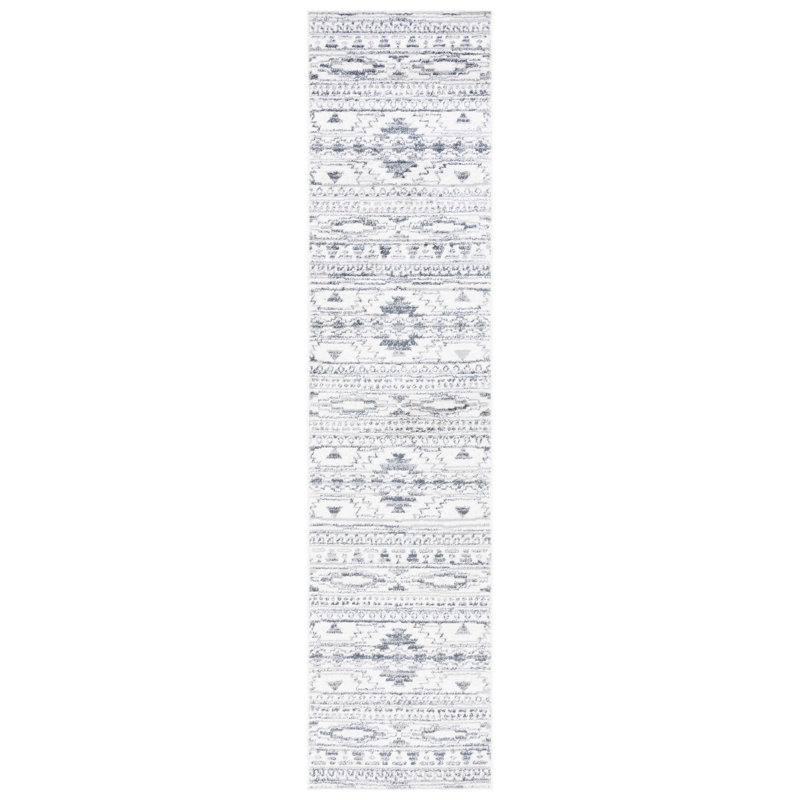 Lowrey Ivory/Gray Rug, Runner 2'2" x 9'