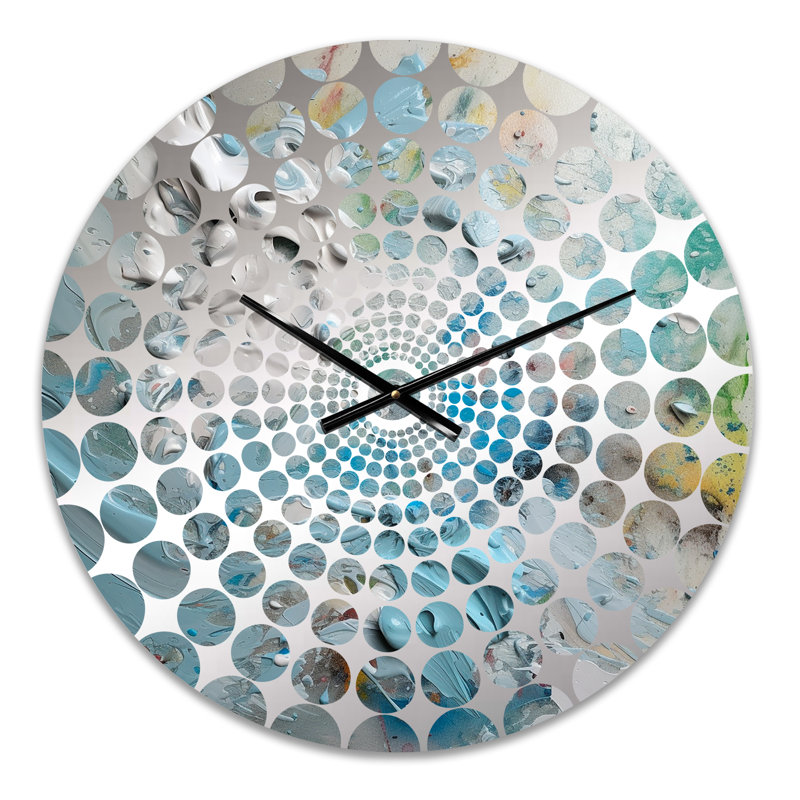 Yassen - Horloge murale peinture abstraite, Petit