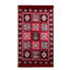 Tapis Bigghome, motifs turcs traditionnels réversibles 4 x 6 lavables à la machine - rouge et beige