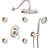 Shower Fixture - Single Handle, Powerful Experience Bathroom Faucet 2 Heads, Soft Rubber Holes-121245185