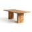 Nut-brown Rectangular Solid Wood Dining Table-1829412242