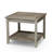 Sleek Eucalyptus 2-Shelf Outdoor Side Table