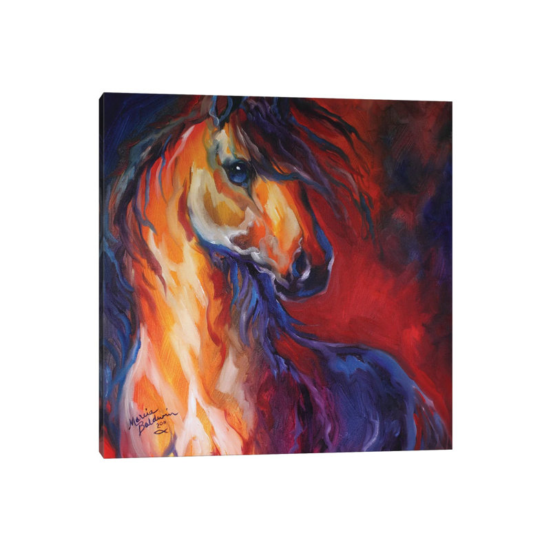 Stallion Red Dawn by Marcia Baldwin - Wrapped Canvas Print, 30.48 cm H x 30.48 cm W